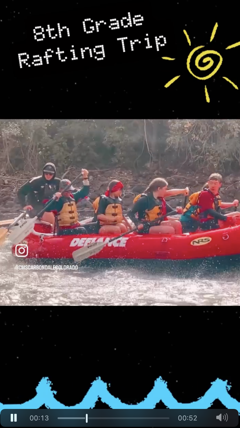 8th Grade Rafting Video